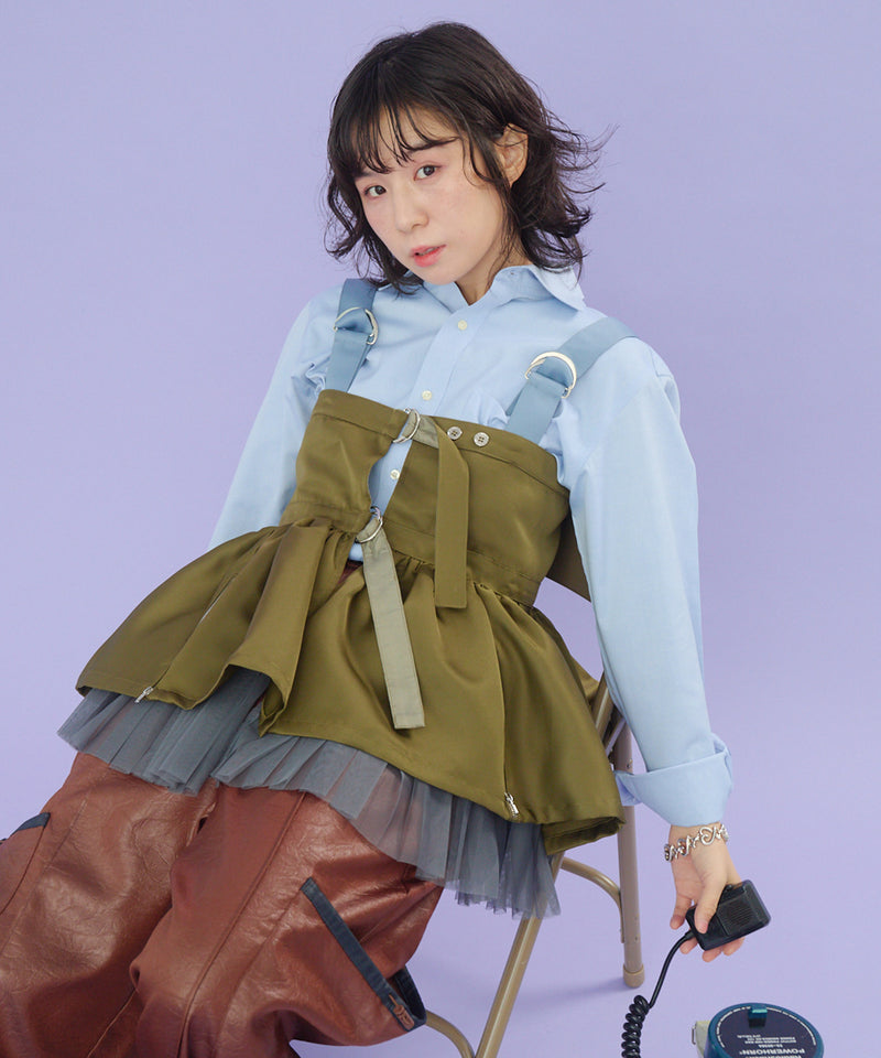 2WAYボリュームレイヤーチュニックベスト