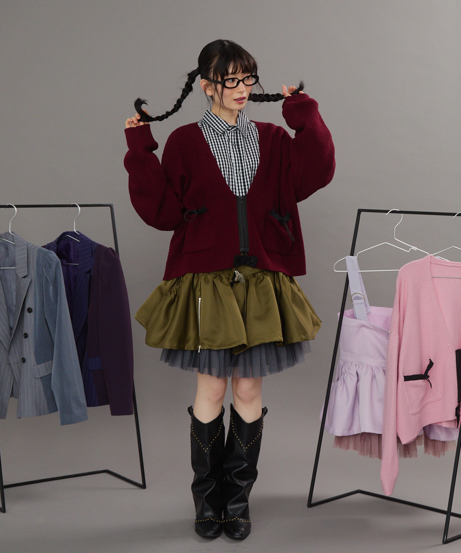 so.C.hu 2wayバイカラーフリル&パール　ビスチェ so.C.hu♡2wayバイカラーフリル&パールビスチェ